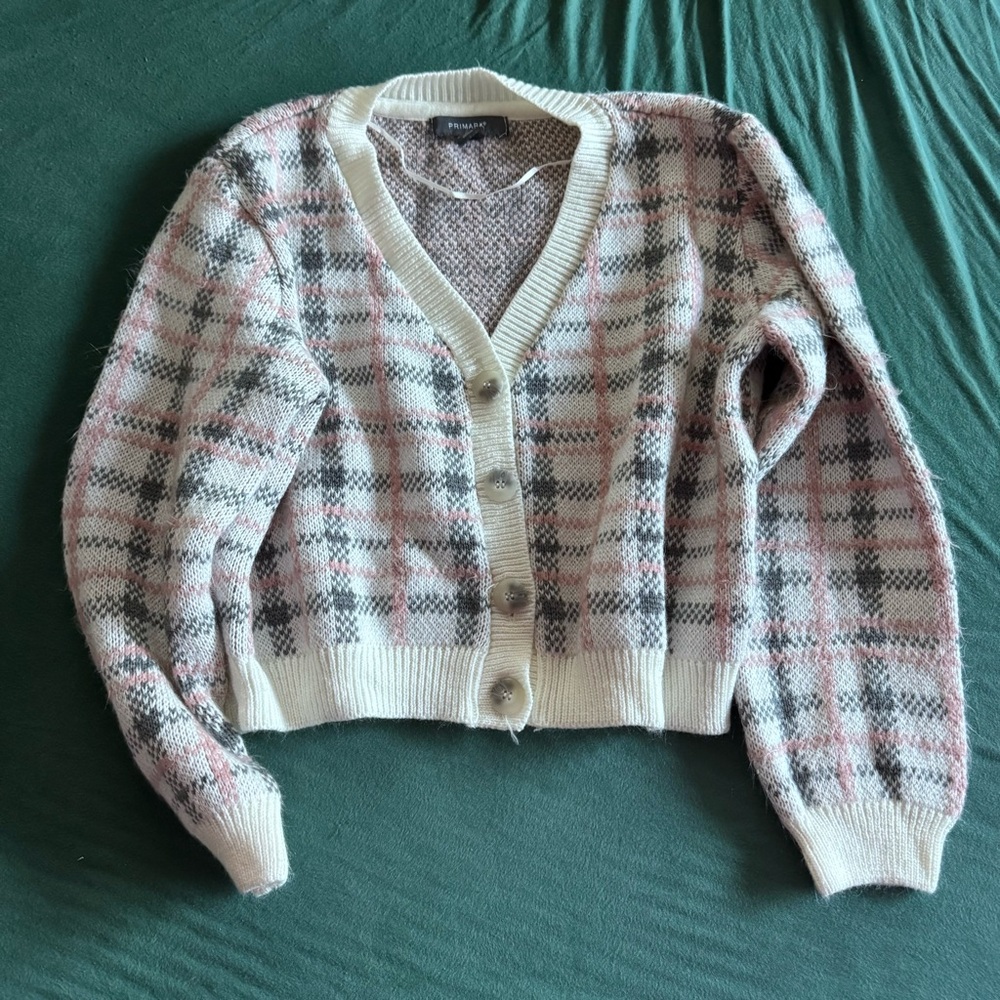 Plaid cardigan